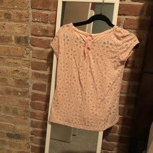 Loft Pink Subtle Floral T Shirt
